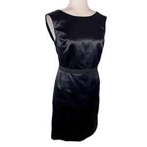 Marc by Marc Jacobs Black Satin Sleeveless Cocktail Dress Size 6